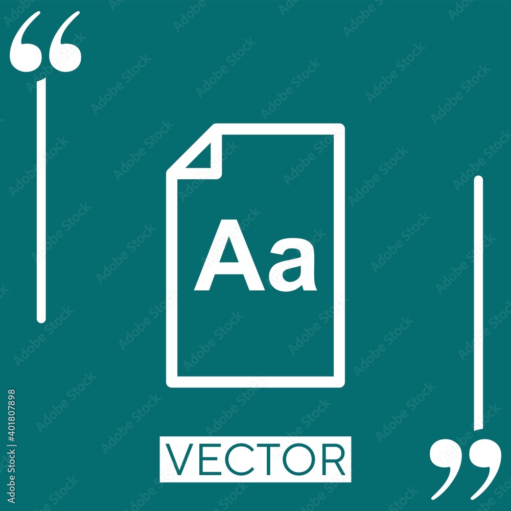 Poster file vector icon linear icon. editable stroke line