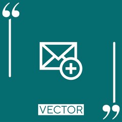 email   vector icon Linear icon. Editable stroke line