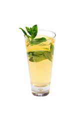 mojito cocktail isolated on white