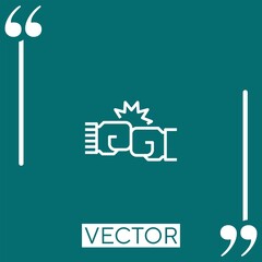 fight vector icon Linear icon. Editable stroke line