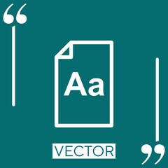 file   vector icon Linear icon. Editable stroke line