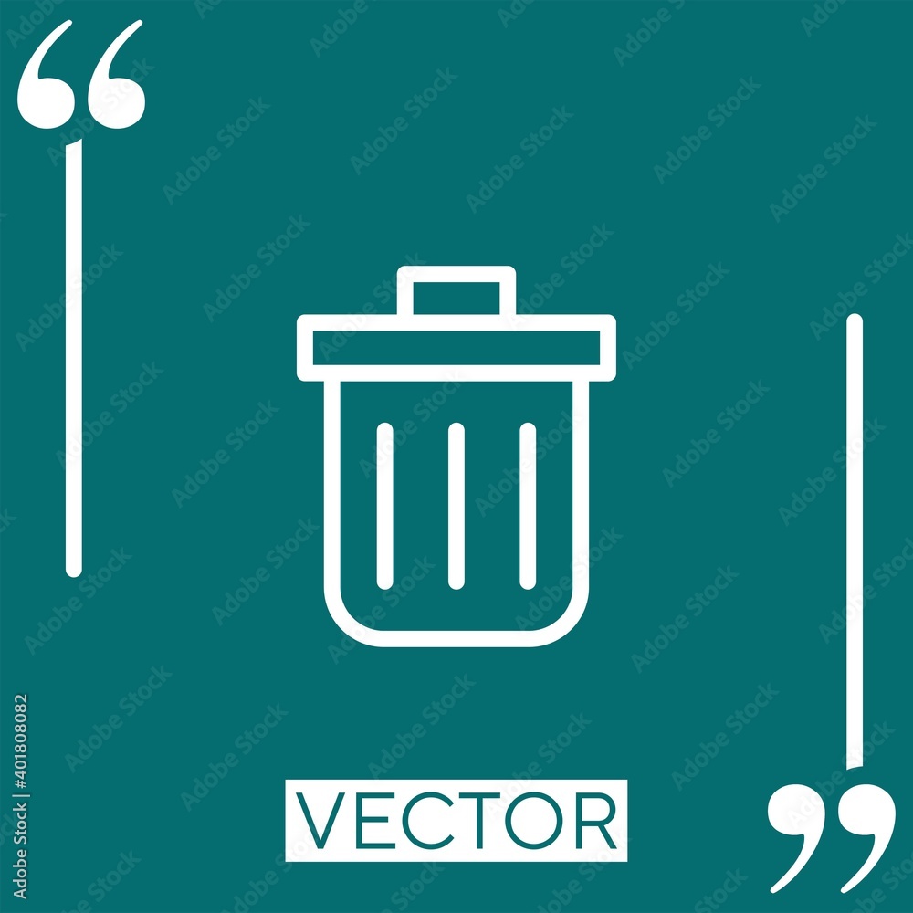 Poster garbage vector icon linear icon. editable stroke line