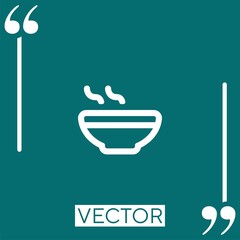 food hot bowl vector icon Linear icon. Editable stroke line