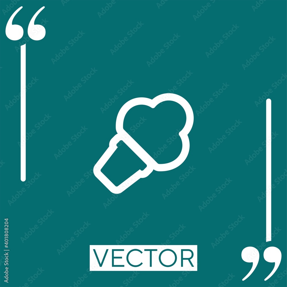 Poster ice cream outline vector icon linear icon. editable stroke line
