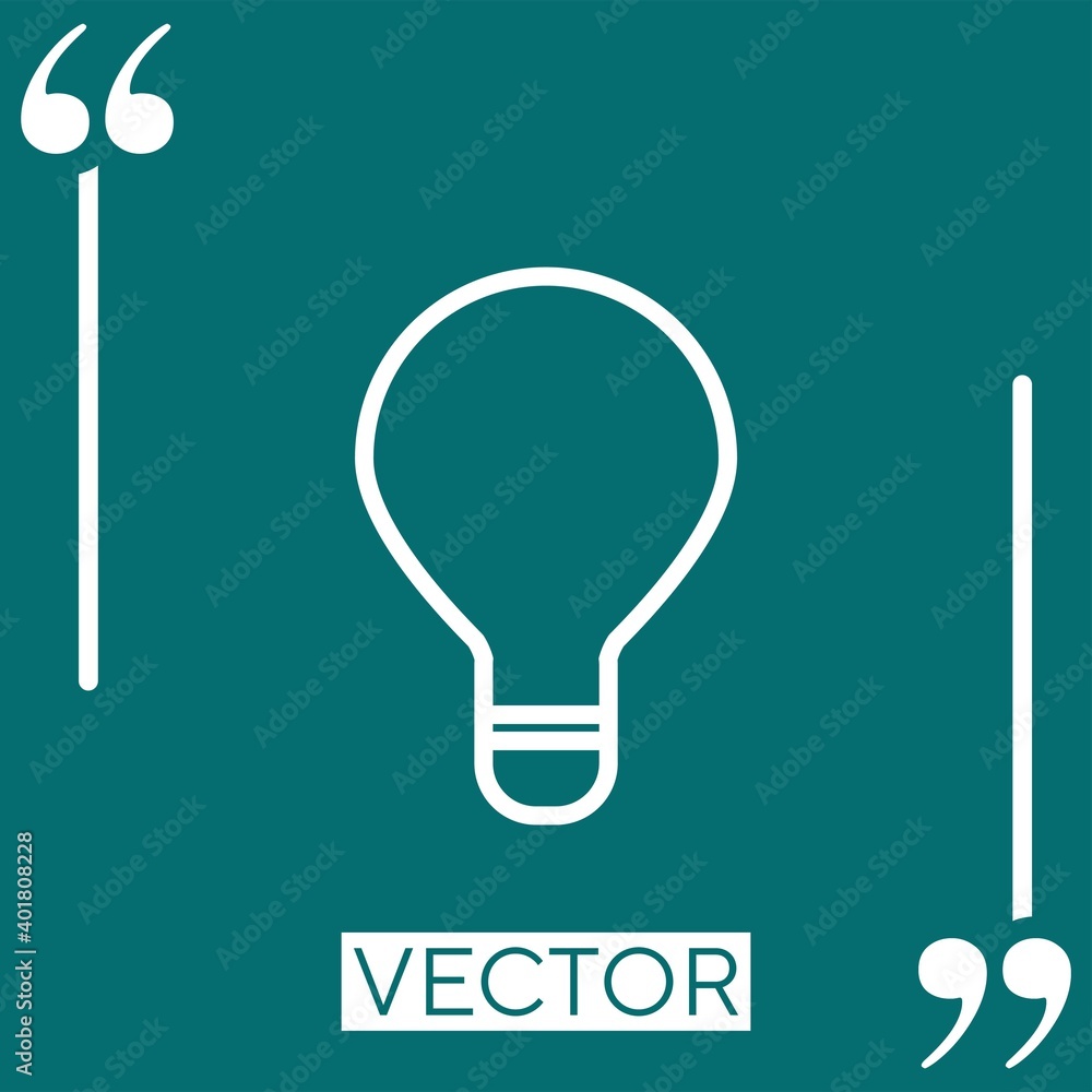 Poster idea symbol vector icon linear icon. editable stroke line