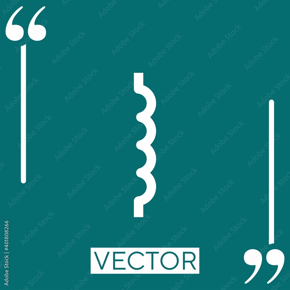 Poster inductor vector icon Linear icon. Editable stroke line