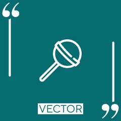 inclined lollipop vector icon Linear icon. Editable stroke line