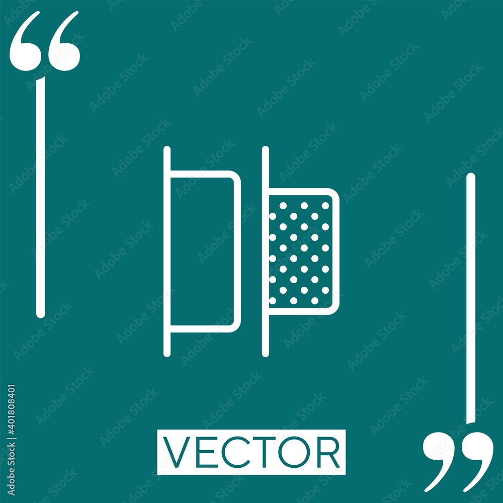 Poster left alignment vector icon linear icon. editable stroke line
