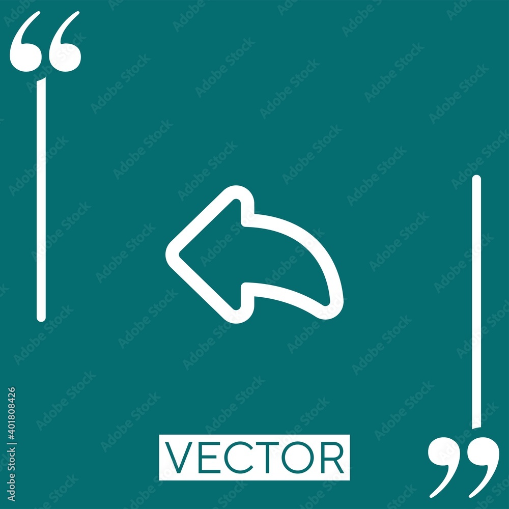 Poster left arrow outline vector icon linear icon. editable stroke line