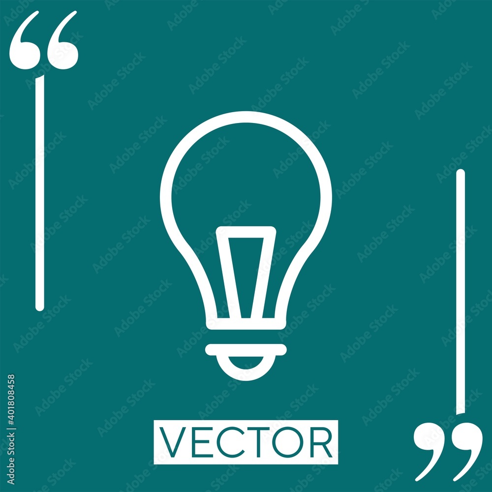 Poster light bulb vector icon linear icon. editable stroke line