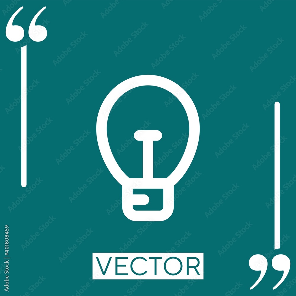 Poster light bulb outline vector icon linear icon. editable stroke line