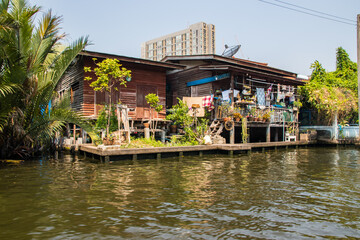 Canal of the Chao Phraya River Bangkok Thailand Asia