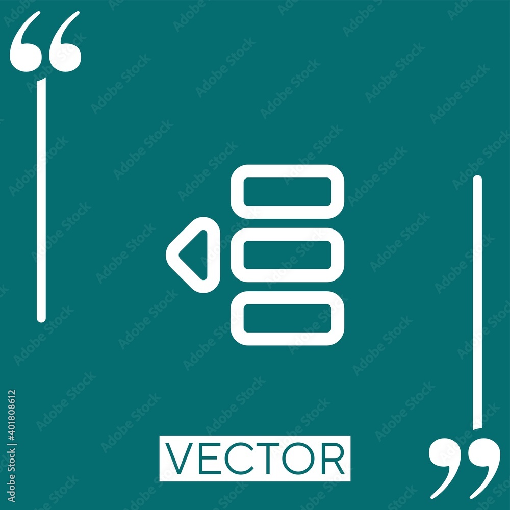Poster menu expanding button vector icon linear icon. editable stroke line