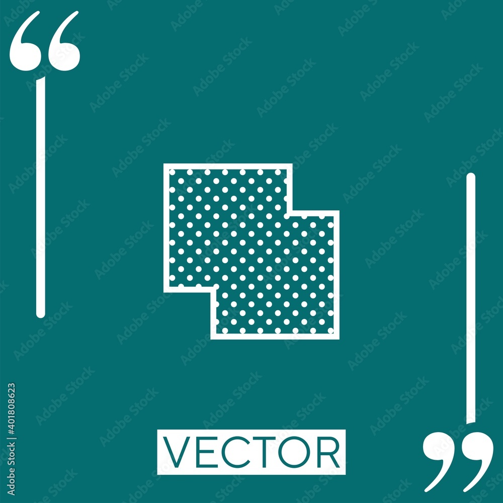 Poster merge vector icon Linear icon. Editable stroke line