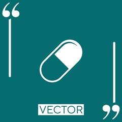 medicine pill vector icon Linear icon. Editable stroke line