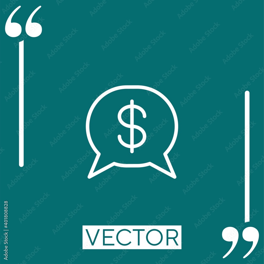 Poster negotiation vector icon linear icon. editable stroke line