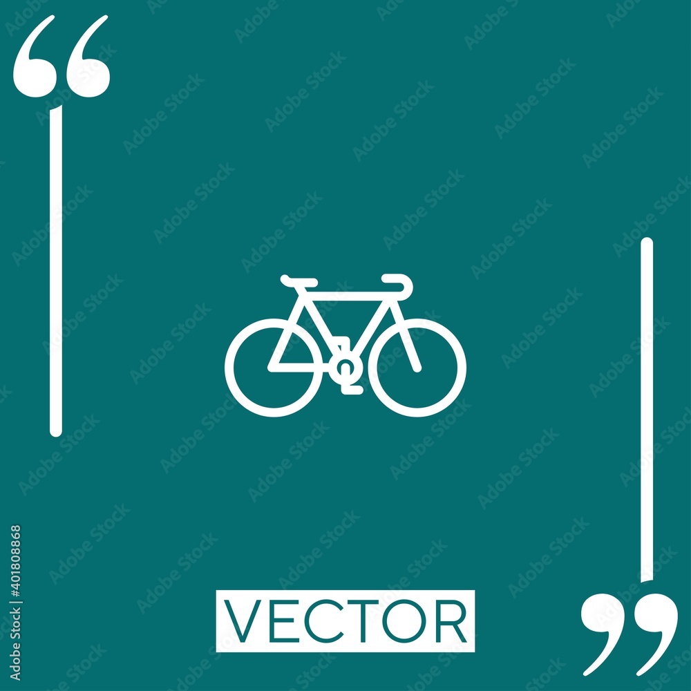 Poster old style bicycle vector icon linear icon. editable stroke line