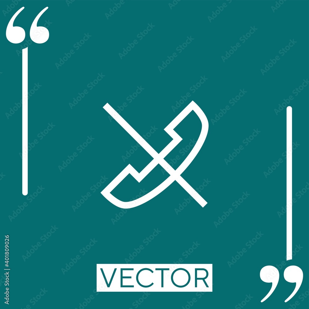 Poster phone call vector icon linear icon. editable stroke line