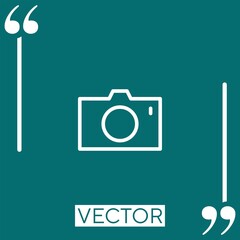 photo camera   vector icon Linear icon. Editable stroke line
