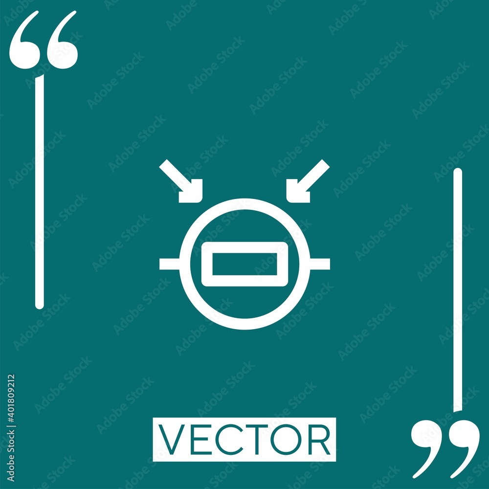 Poster resistor vector icon linear icon. editable stroke line