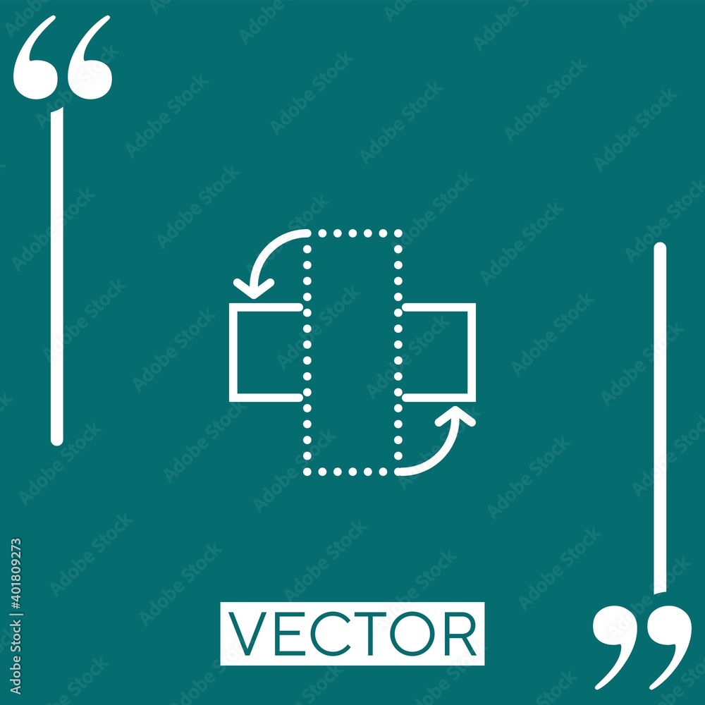 Poster rotate vector icon linear icon. editable stroke line