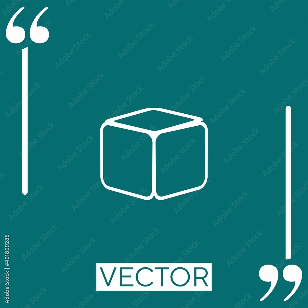 Poster rounded box vector icon linear icon. editable stroke line