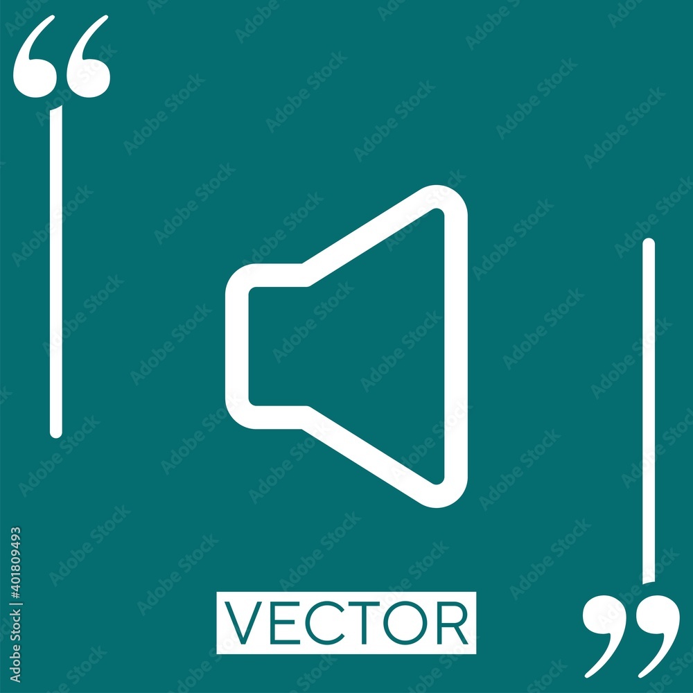 Aufkleber speaker outline vector icon linear icon. editable stroke line