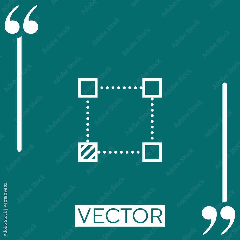 Poster square vector icon linear icon. editable stroke line
