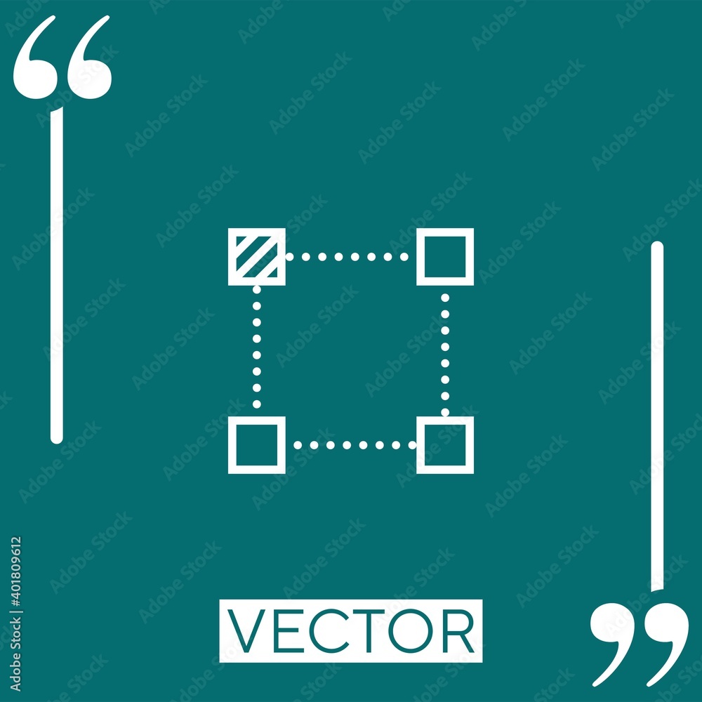 Poster square vector icon linear icon. editable stroke line