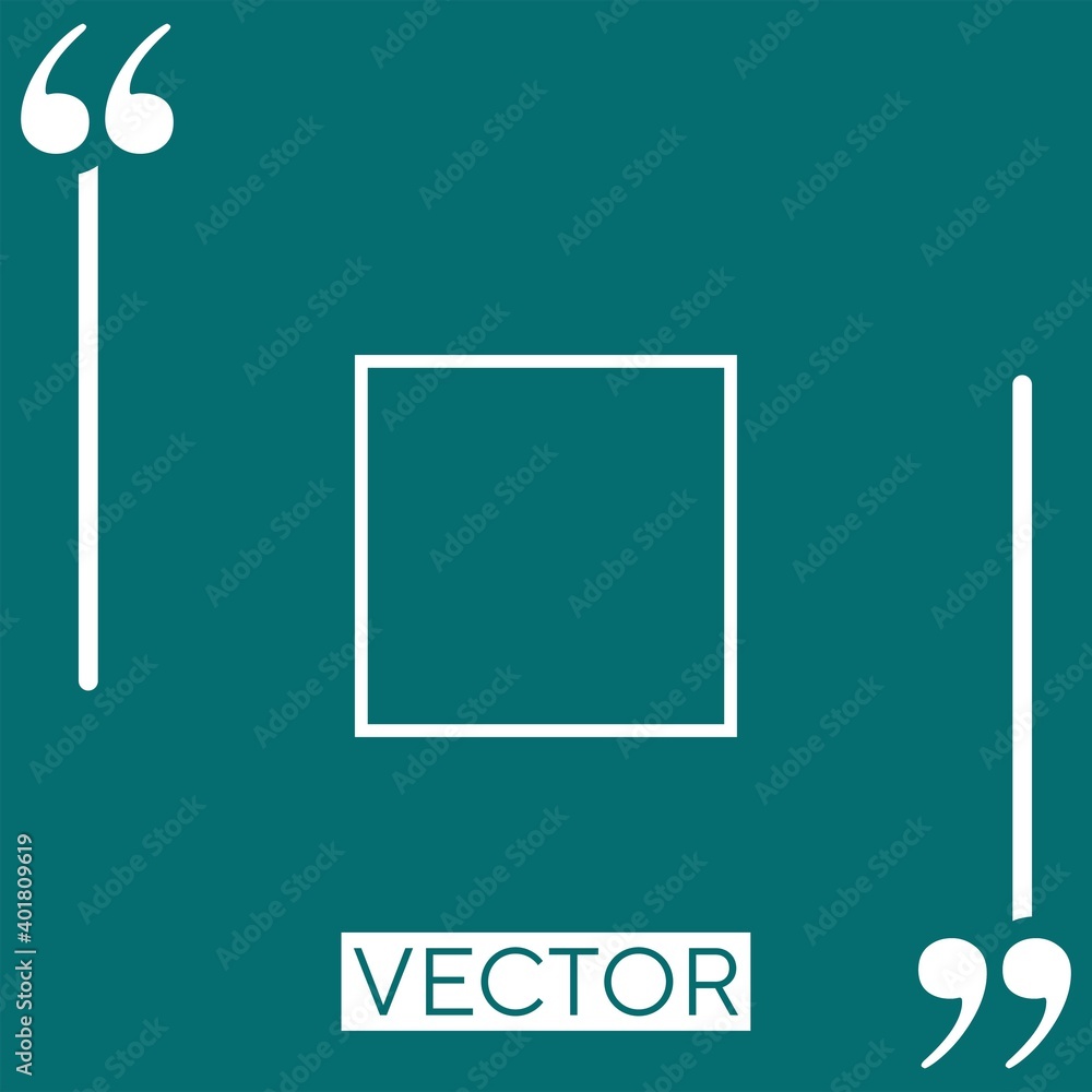 Poster square vector icon linear icon. editable stroke line