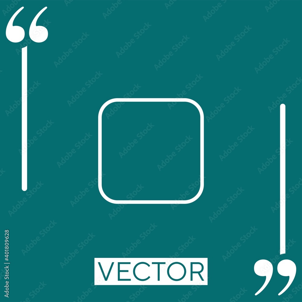 Aufkleber square vector icon linear icon. editable stroke line