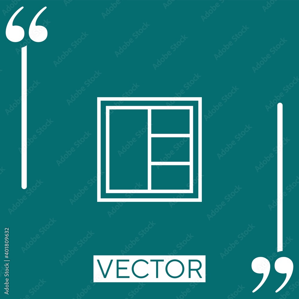 Poster square vector icon linear icon. editable stroke line