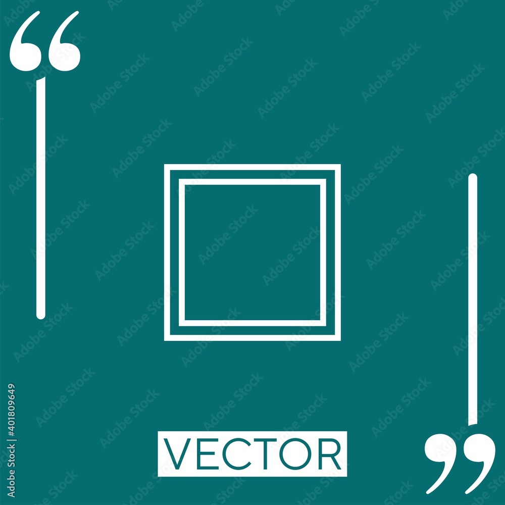 Poster square vector icon linear icon. editable stroke line