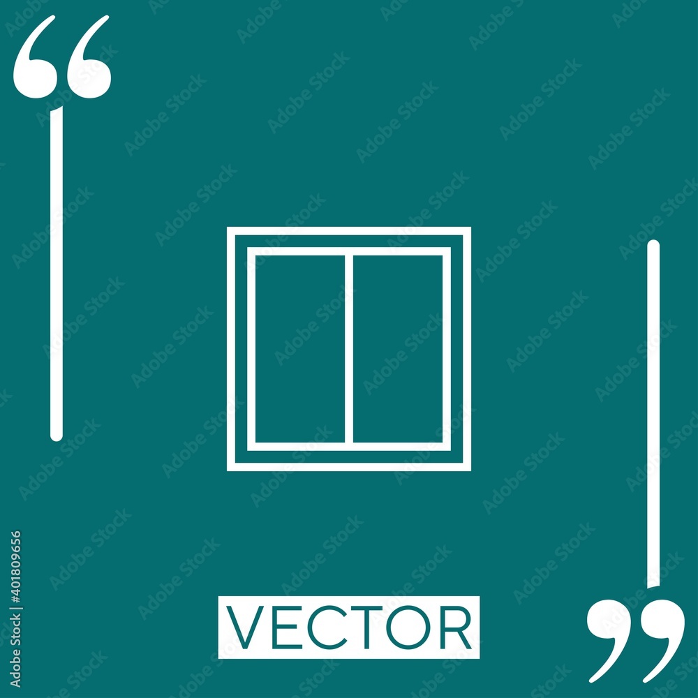 Poster square vector icon linear icon. editable stroke line