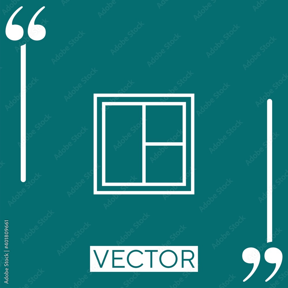 Poster square vector icon linear icon. editable stroke line