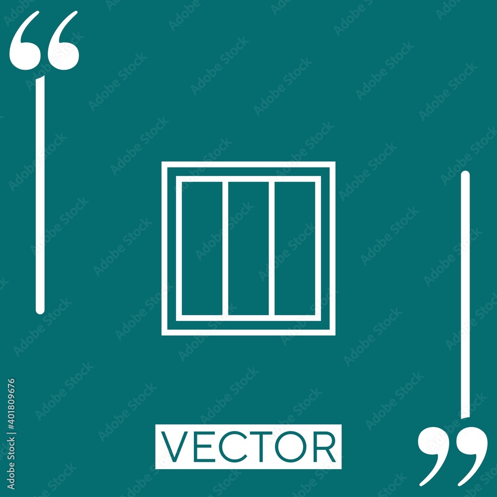 Poster square vector icon linear icon. editable stroke line