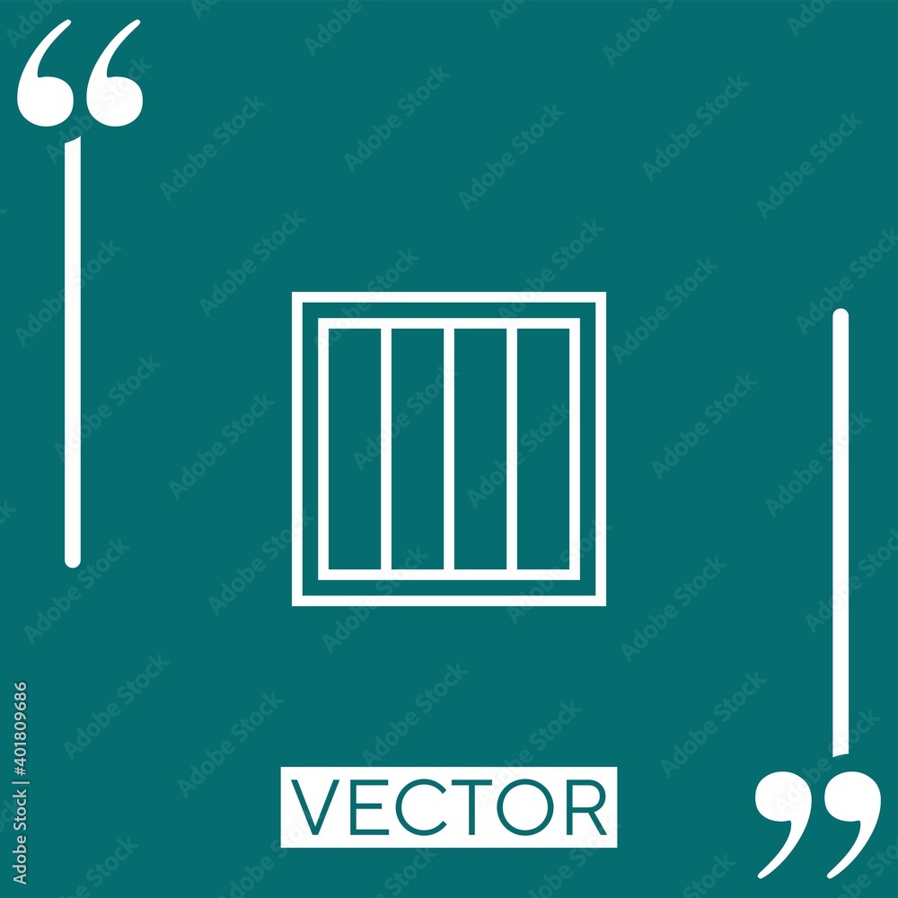 Poster square vector icon linear icon. editable stroke line