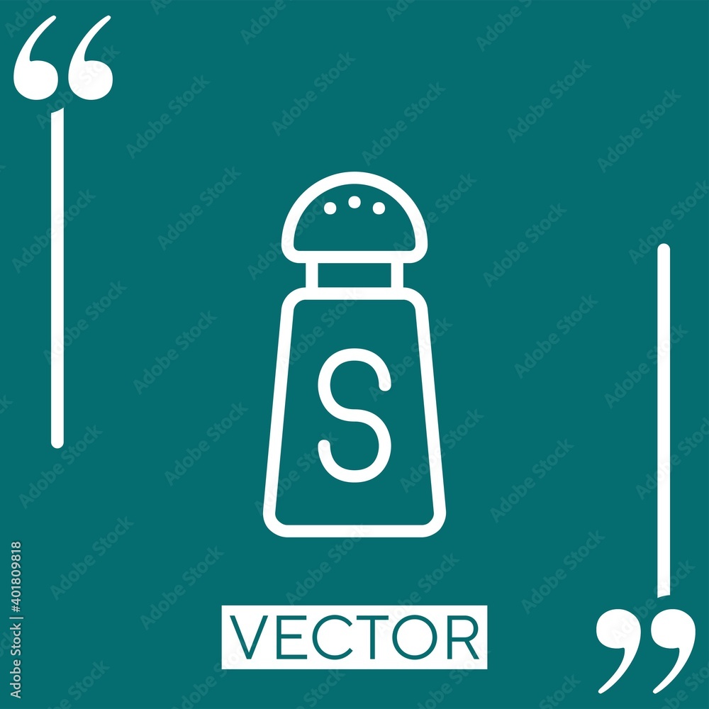 Poster sugar vector icon linear icon. editable stroke line