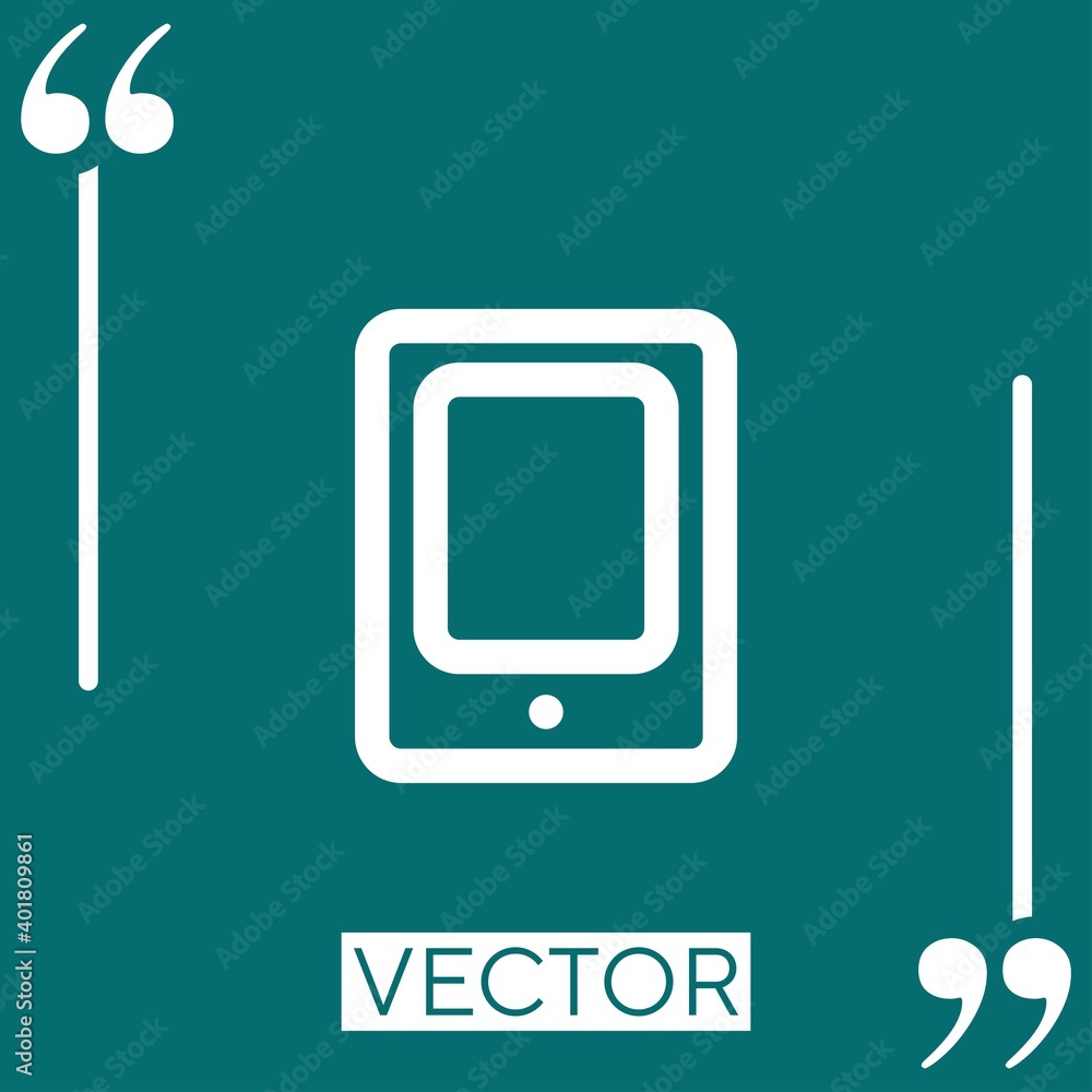 Poster tablet outline vector icon linear icon. editable stroke line