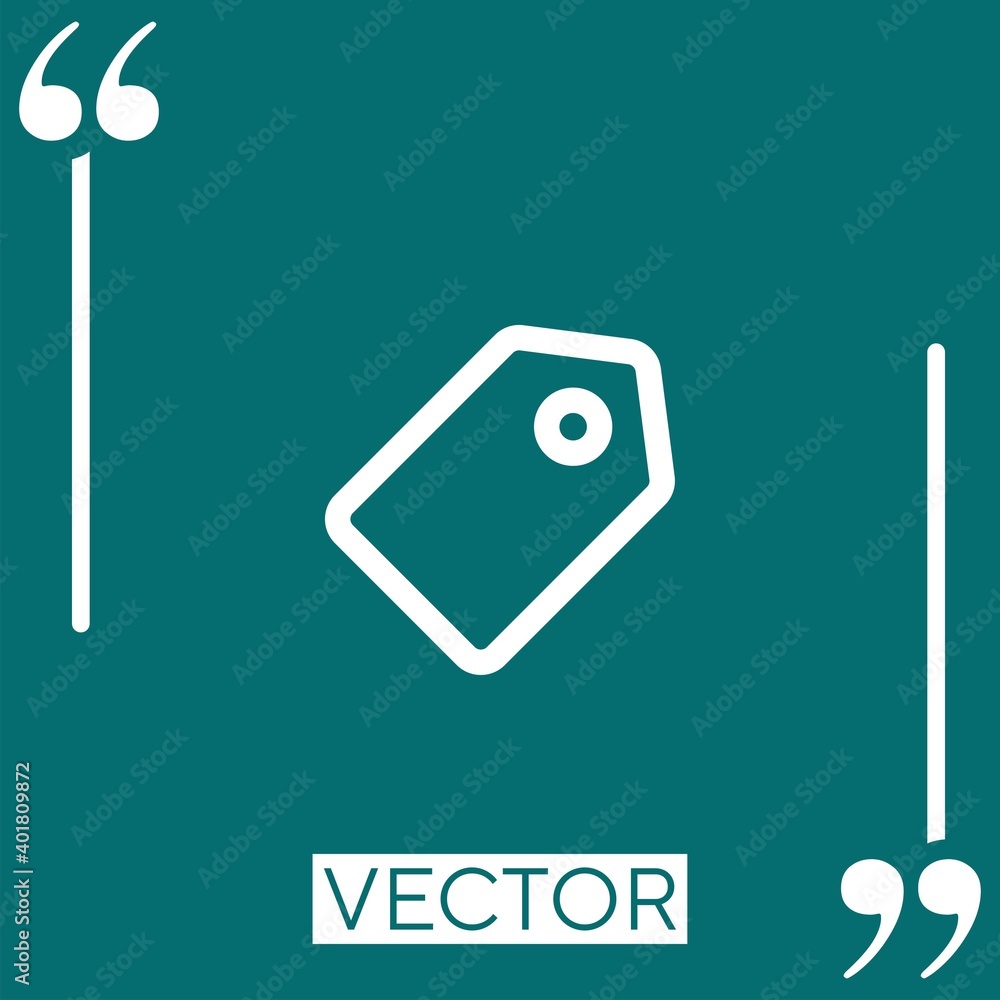 Poster tag outline vector icon linear icon. editable stroke line