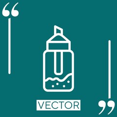 sugar vector icon Linear icon. Editable stroke line