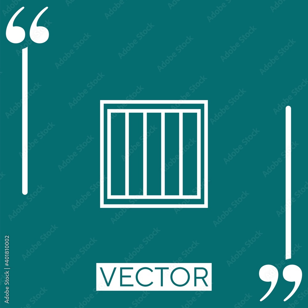 Poster tile vector icon linear icon. editable stroke line
