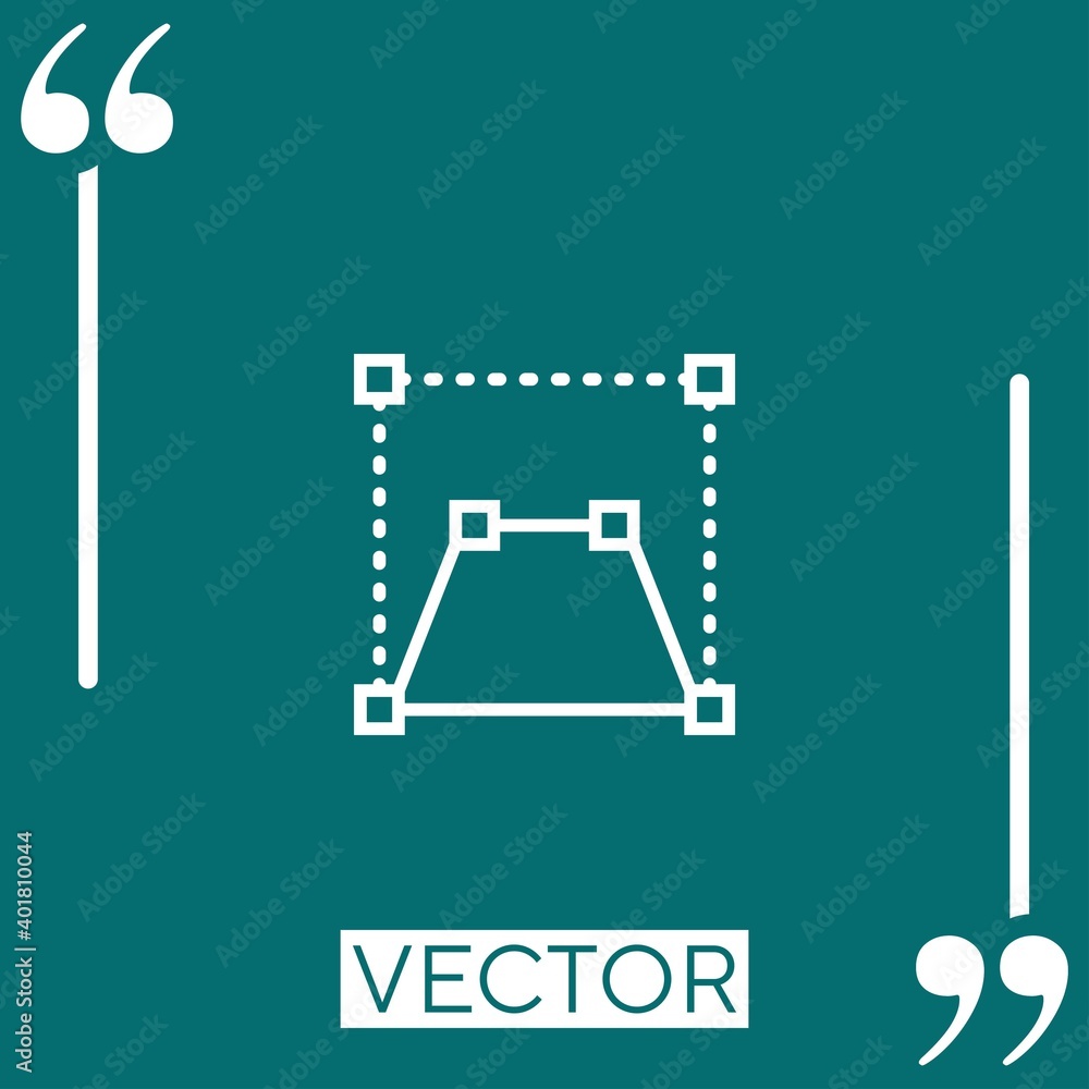 Poster transform vector icon linear icon. editable stroke line