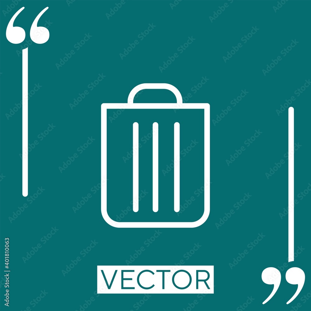 Poster trash recycling vector icon linear icon. editable stroke line