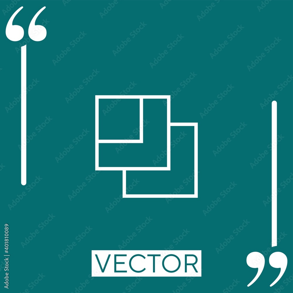 Poster trim vector icon linear icon. editable stroke line