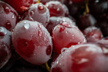 Water Drops on Washed Grapes