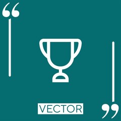 trophy sportive cup outline vector icon Linear icon. Editable stroke line