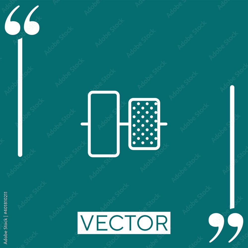 Poster vertical alignment vector icon linear icon. editable stroke line