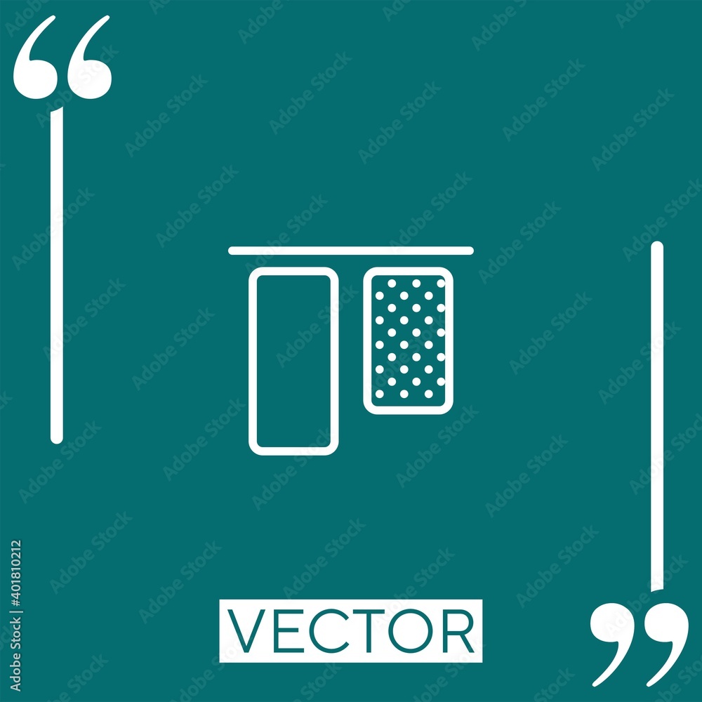 Poster vertical alignment vector icon linear icon. editable stroke line