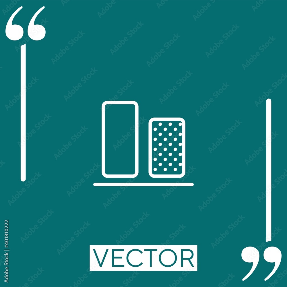 Poster vertical alignment vector icon linear icon. editable stroke line